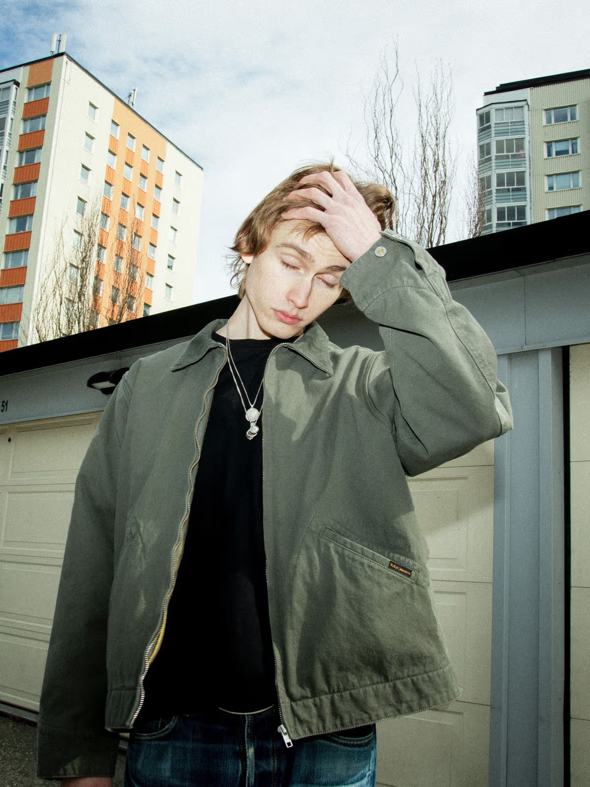 BLAKE ZIP JACKET-Duck Canvas Green