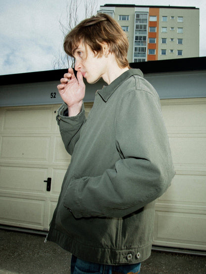 BLAKE ZIP JACKET-Duck Canvas Green