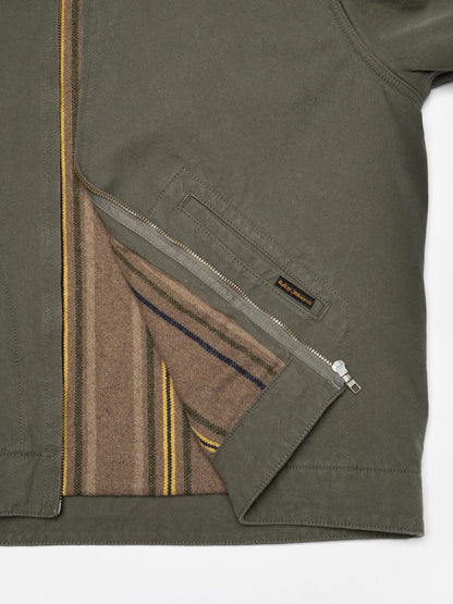 BLAKE ZIP JACKET-Duck Canvas Green