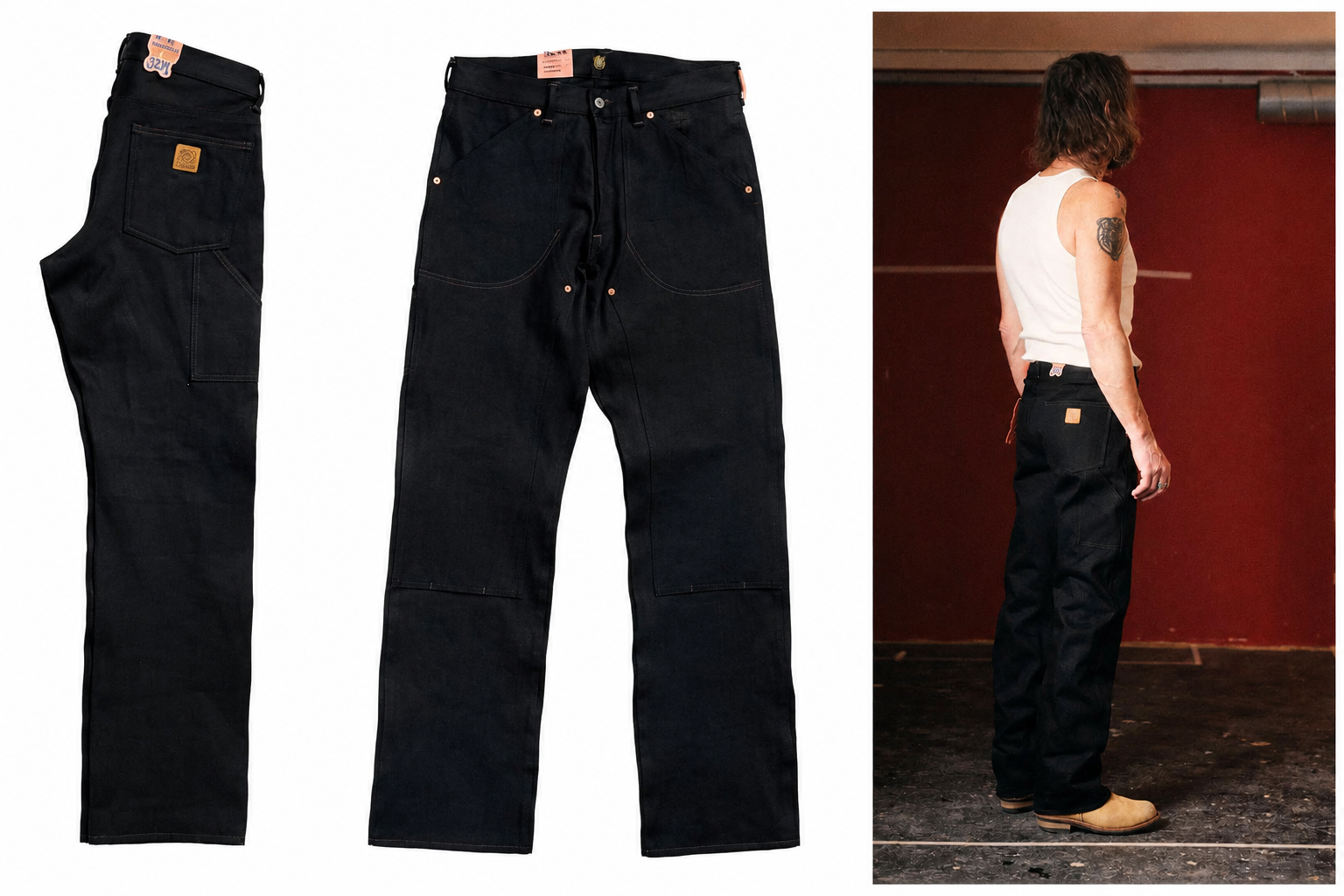 WENDELL Gunpowder / Soot Black Pants 14 oz Unwashed