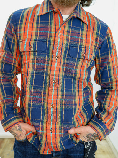 WEBSTER Shirt Navy/Orange/Turquise