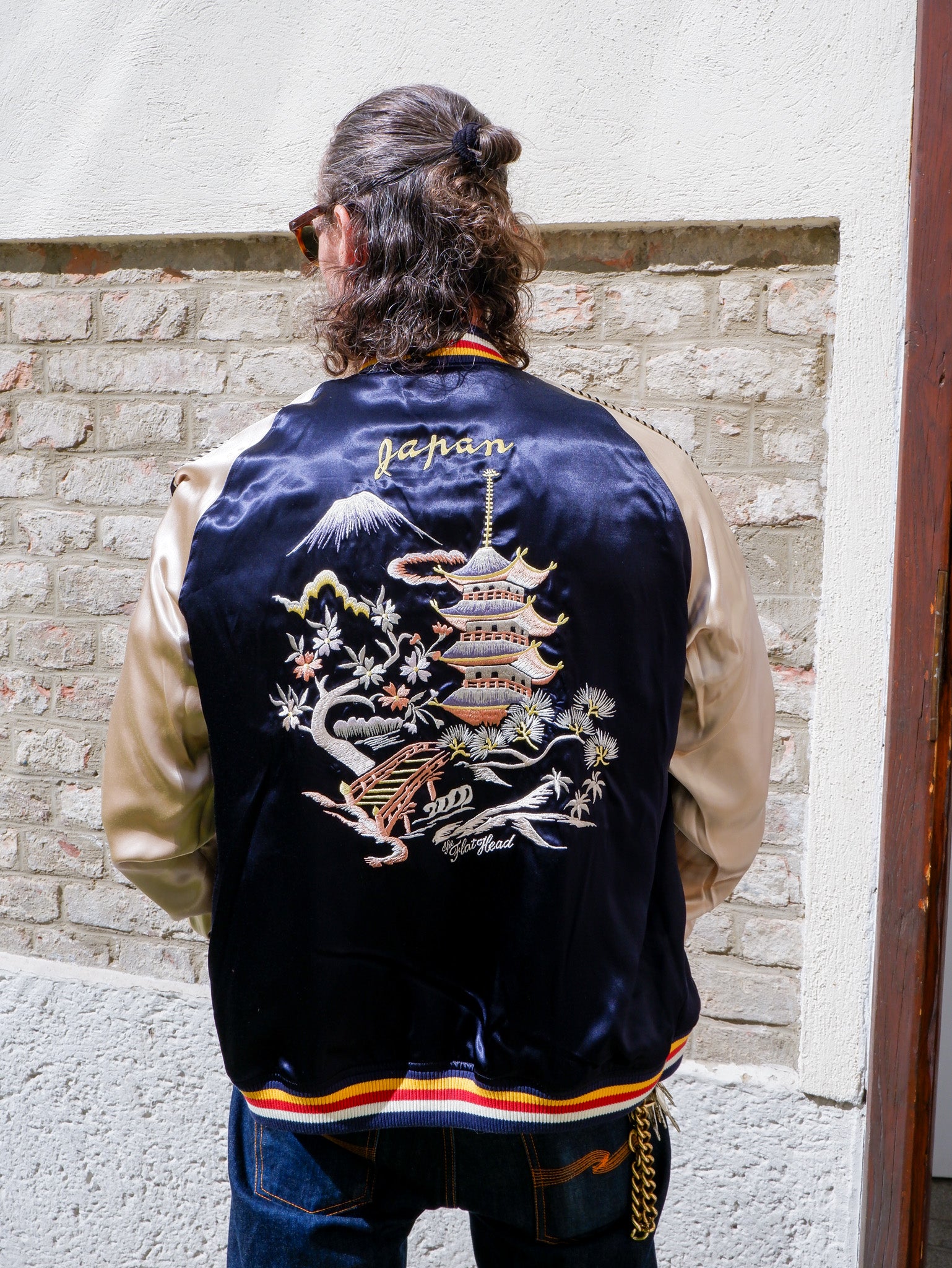 FN-OJ-SV006 Souvenir Jacket TIGER & FIVE-STORY PAGODA