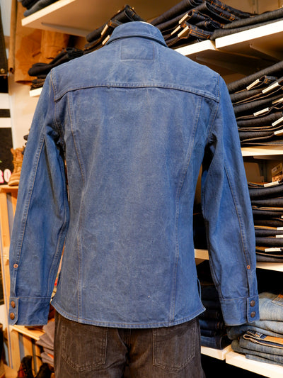 INDIGOFERA × the LowDown x Blaudruck Koo` Copeland Denim Jacket „Pink“ – Indigo Overdye