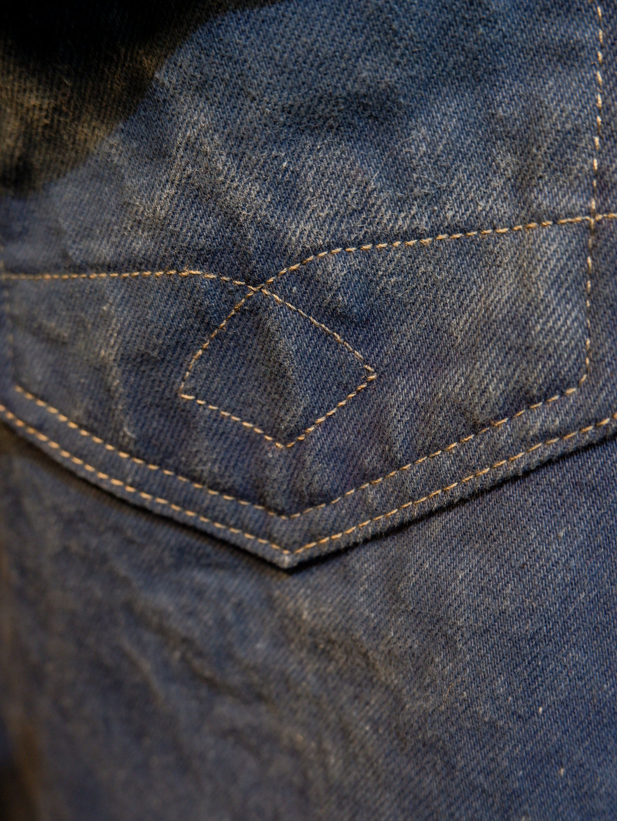 INDIGOFERA × the LowDown x Blaudruck Koo` Copeland Denim Jacket „Pink“ – Indigo Overdye