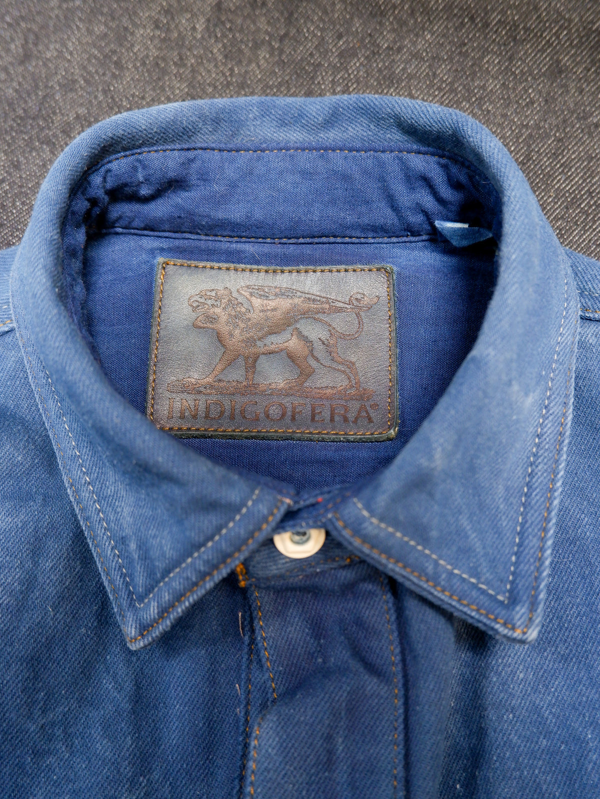 INDIGOFERA × the LowDown x Blaudruck Koo` Copeland Denim Jacket „Pink“ – Indigo Overdye