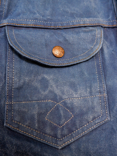 INDIGOFERA × the LowDown x Blaudruck Koo` Copeland Denim Jacket „Pink“ – Indigo Overdye