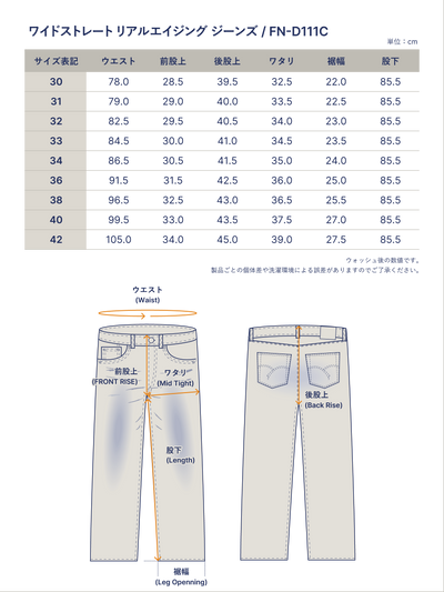 FN-D111C 14.5 oz Wide Straight Jeans
