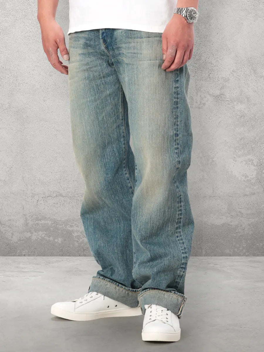 FN-D111C 14.5 oz Wide Straight Jeans