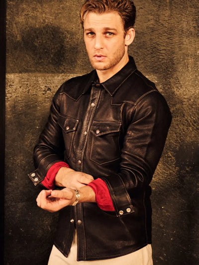 TFH-DEERSKIN WESTERN SHIRT FN‑LS‑DS004