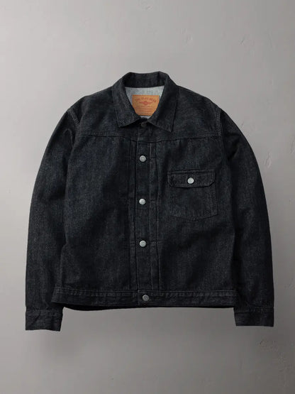 FN-OJ-DB001 12,5oz BLACK DENIM JACKET-40´s MODEL