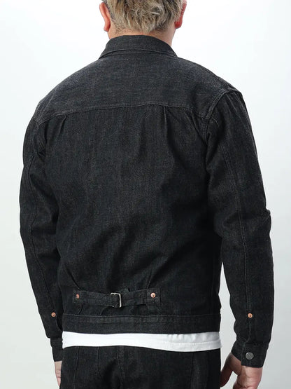FN-OJ-DB001 12,5oz BLACK DENIM JACKET-40´s MODEL