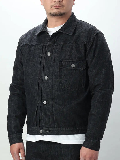 FN-OJ-DB001 12,5oz BLACK DENIM JACKET-40´s MODEL