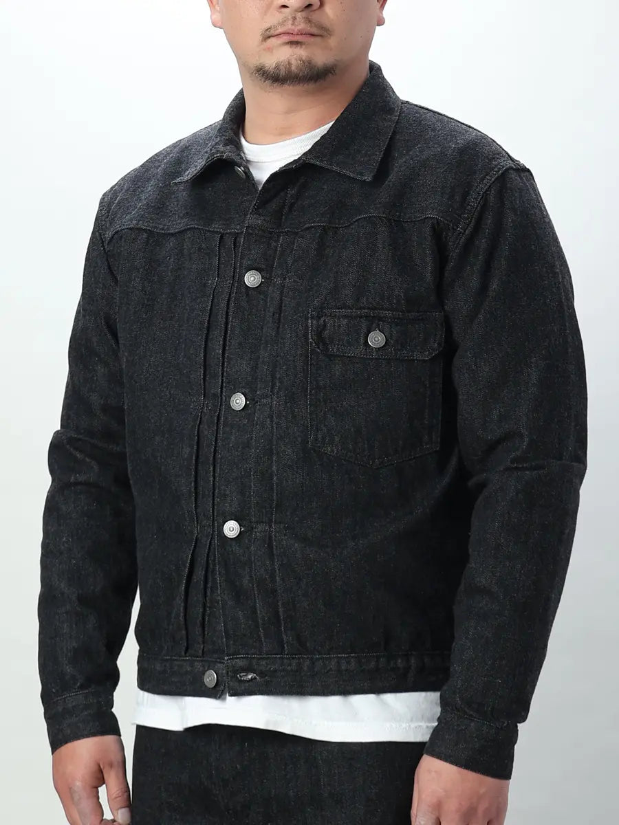 FN-OJ-DB001 12,5oz BLACK DENIM JACKET-40´s MODEL