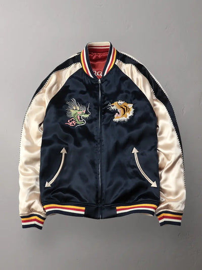 FN-OJ-SV006 Souvenir Jacket TIGER & FIVE-STORY PAGODA