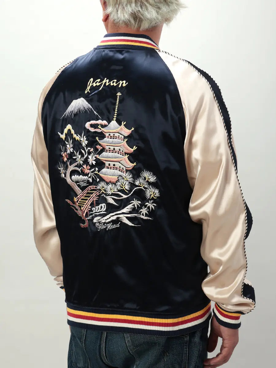 FN-OJ-SV006 Souvenir Jacket TIGER & FIVE-STORY PAGODA