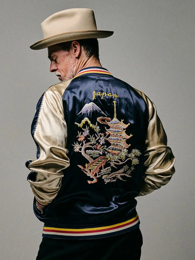 FN-OJ-SV006 Souvenir Jacket TIGER & FIVE-STORY PAGODA