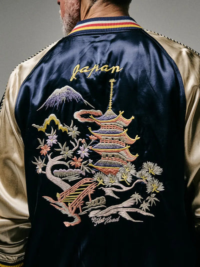 FN-OJ-SV006 Souvenir Jacket TIGER & FIVE-STORY PAGODA