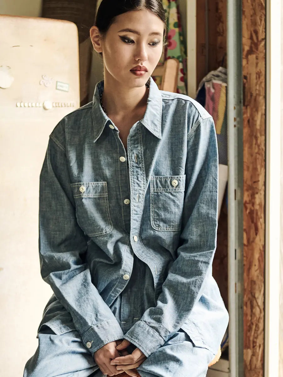 FN-SCK-010L CHAMBRAY WORK SHIRT
