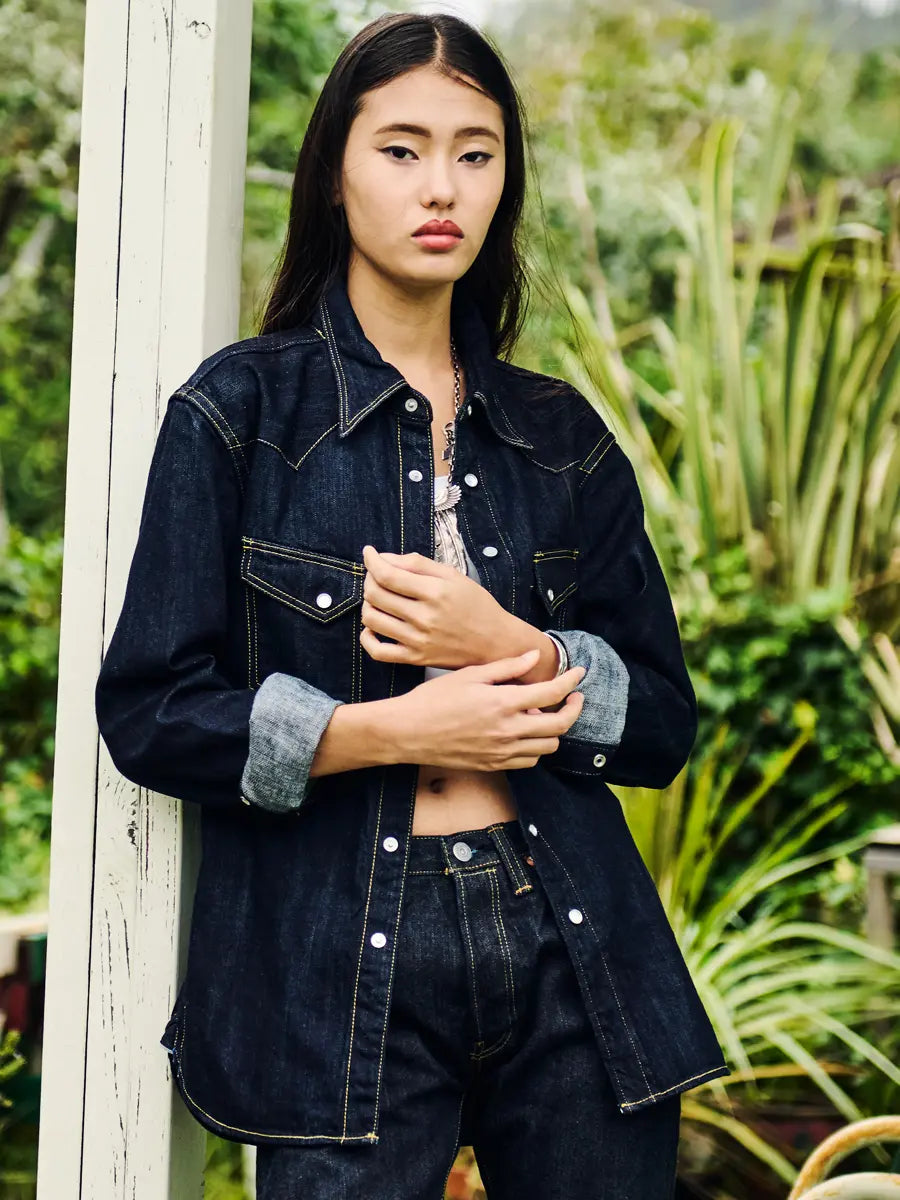 FN-SDW-001L 10oz DENIM WESTERN SHIRT