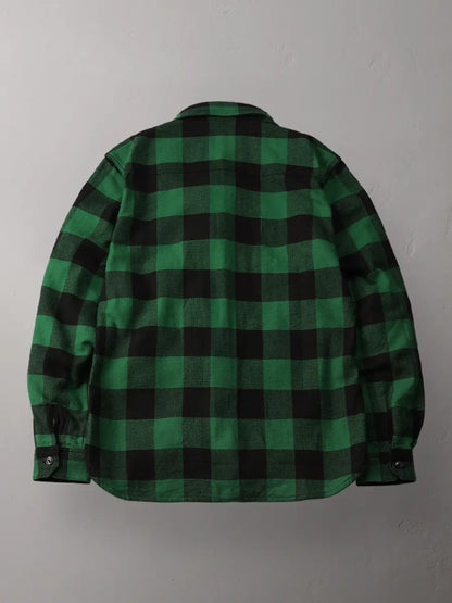 FN-SNR-101L GREEN FLANNEL WORKSHIRT