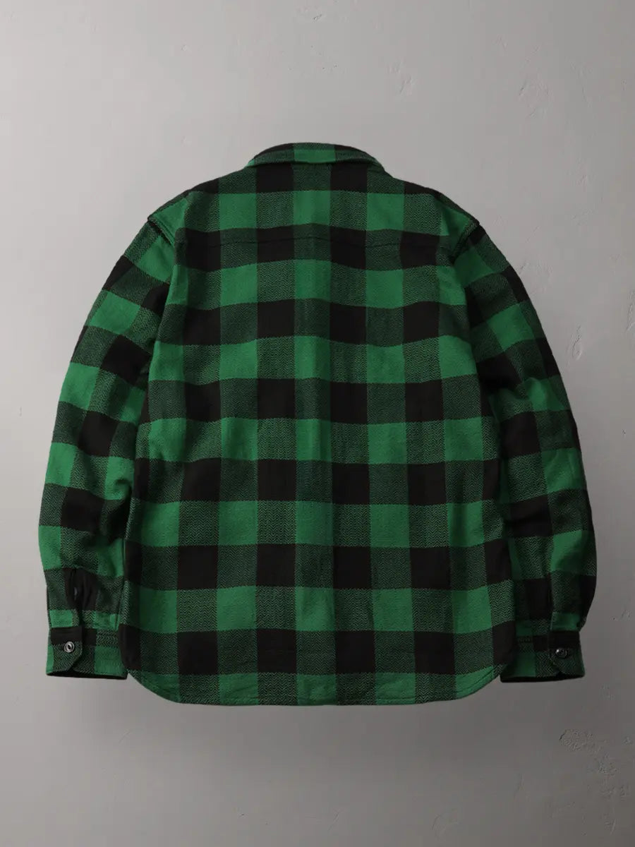 FN-SNR-101L GREEN FLANNEL WORKSHIRT