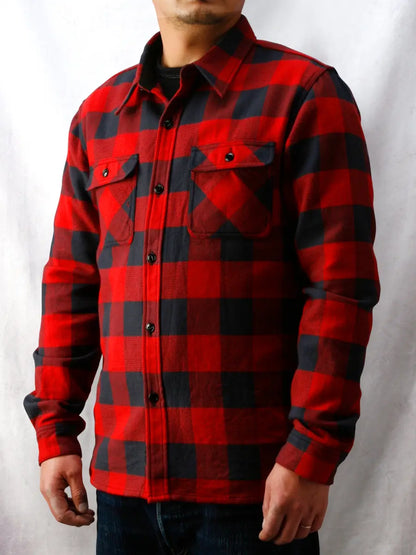 Flannel Workshirt Block Check #FN-SNR-101L