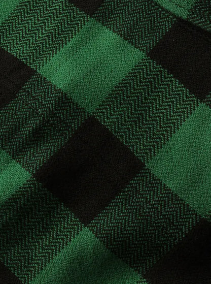 FN-SNR-101L GREEN FLANNEL WORKSHIRT