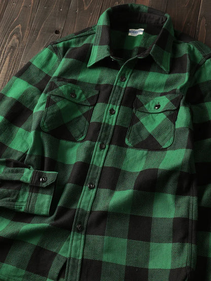 FN-SNR-101L GREEN FLANNEL WORKSHIRT