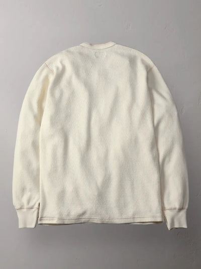 FN-THLH-004 Henley Thermal – Waffle Knit Longsleeve IVORY