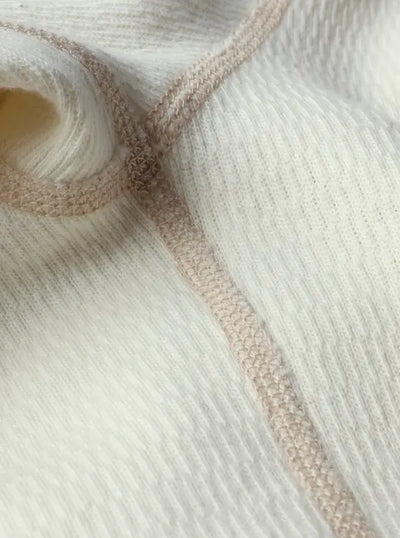 FN-THLH-004 Henley Thermal – Waffle Knit Longsleeve IVORY