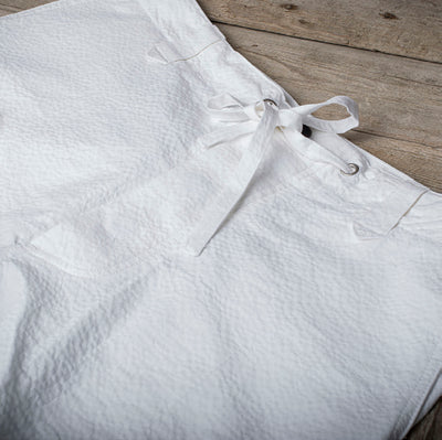 "LE NERVI" Seersucker White - French Workwear Trousers