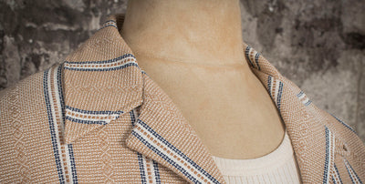 "AZTEQUE SAND" - Retro Jacquard Short-Sleeve Shirt