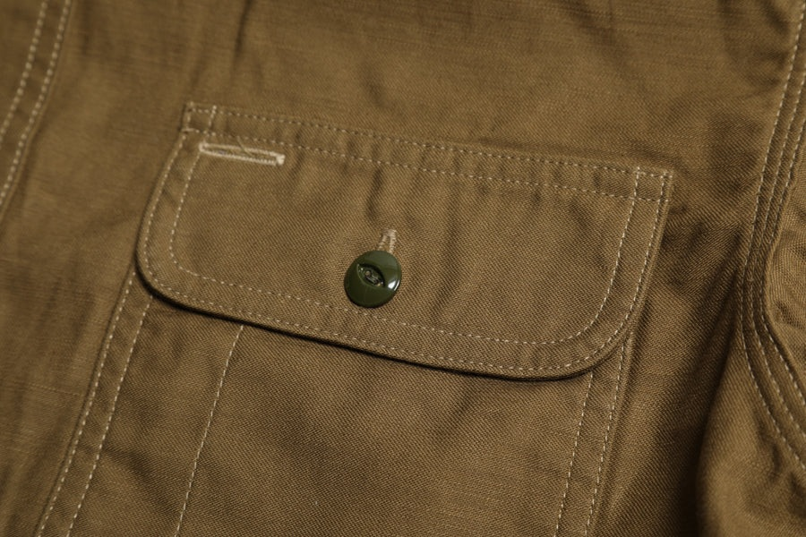 HARVEST BACK SATIN SHIRT / TR25AW-402 – Khaki