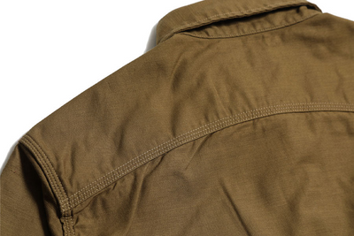 HARVEST BACK SATIN SHIRT / TR25AW-402 – Khaki