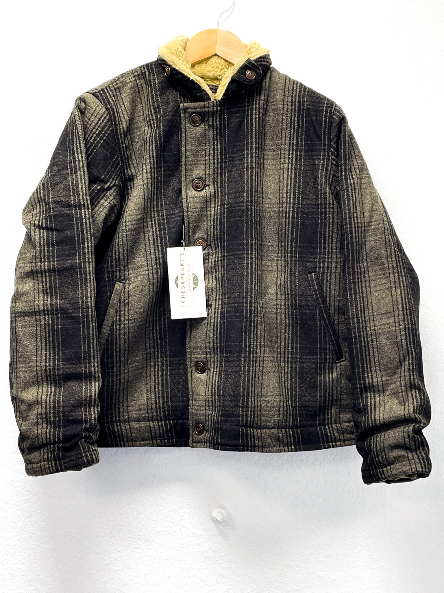 N1 DECK JACKET Wool Check Wilson/Check Green