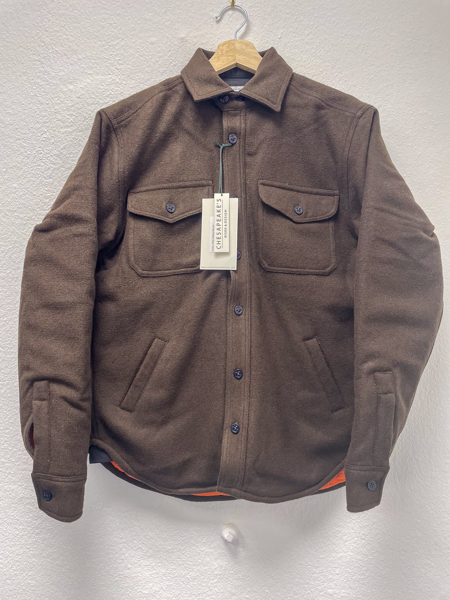 CPO WOOL SHIRT Padded BROWN