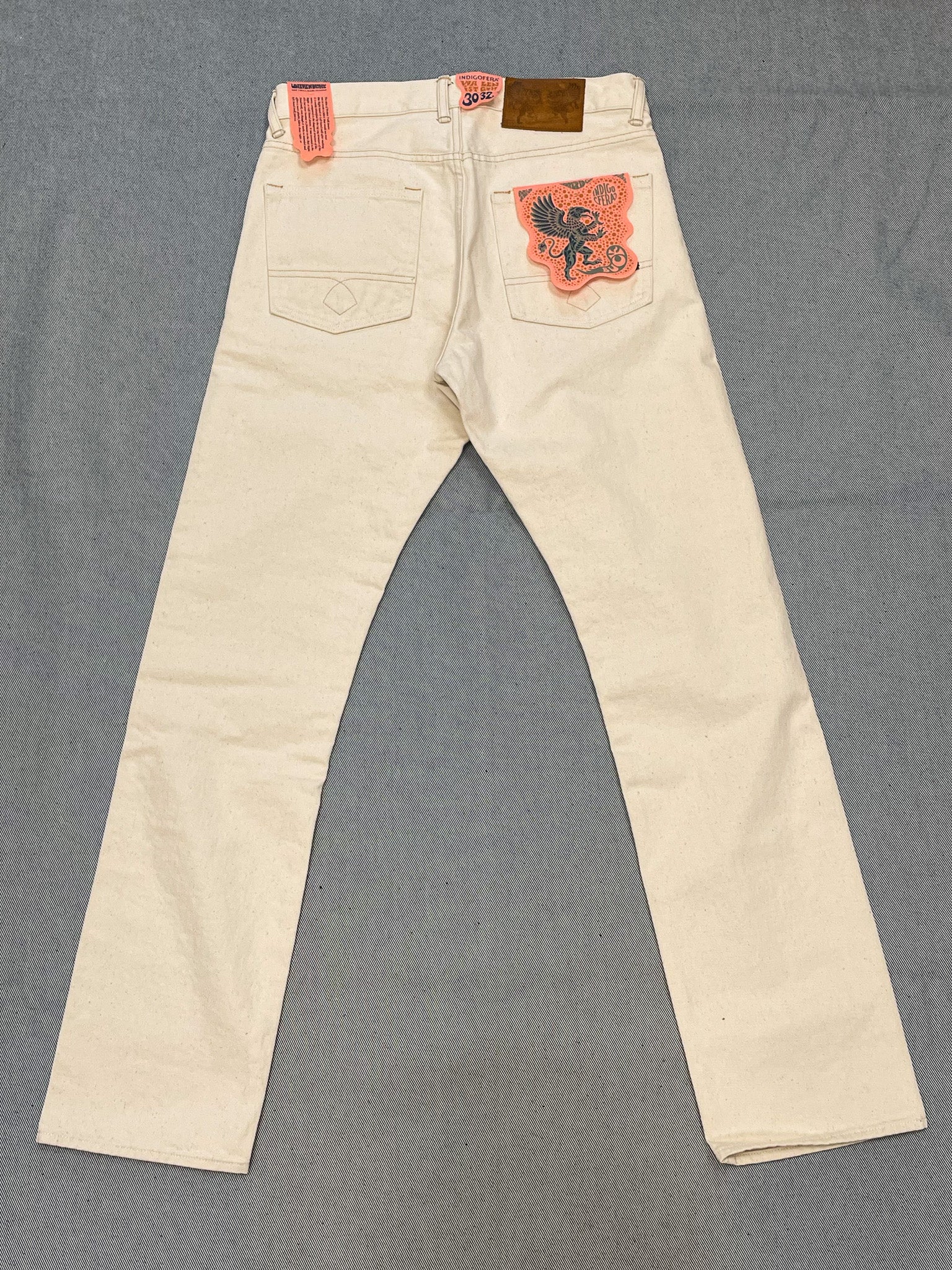 BUCK JEANS UNEVEN BROKEN TWILL ECRU