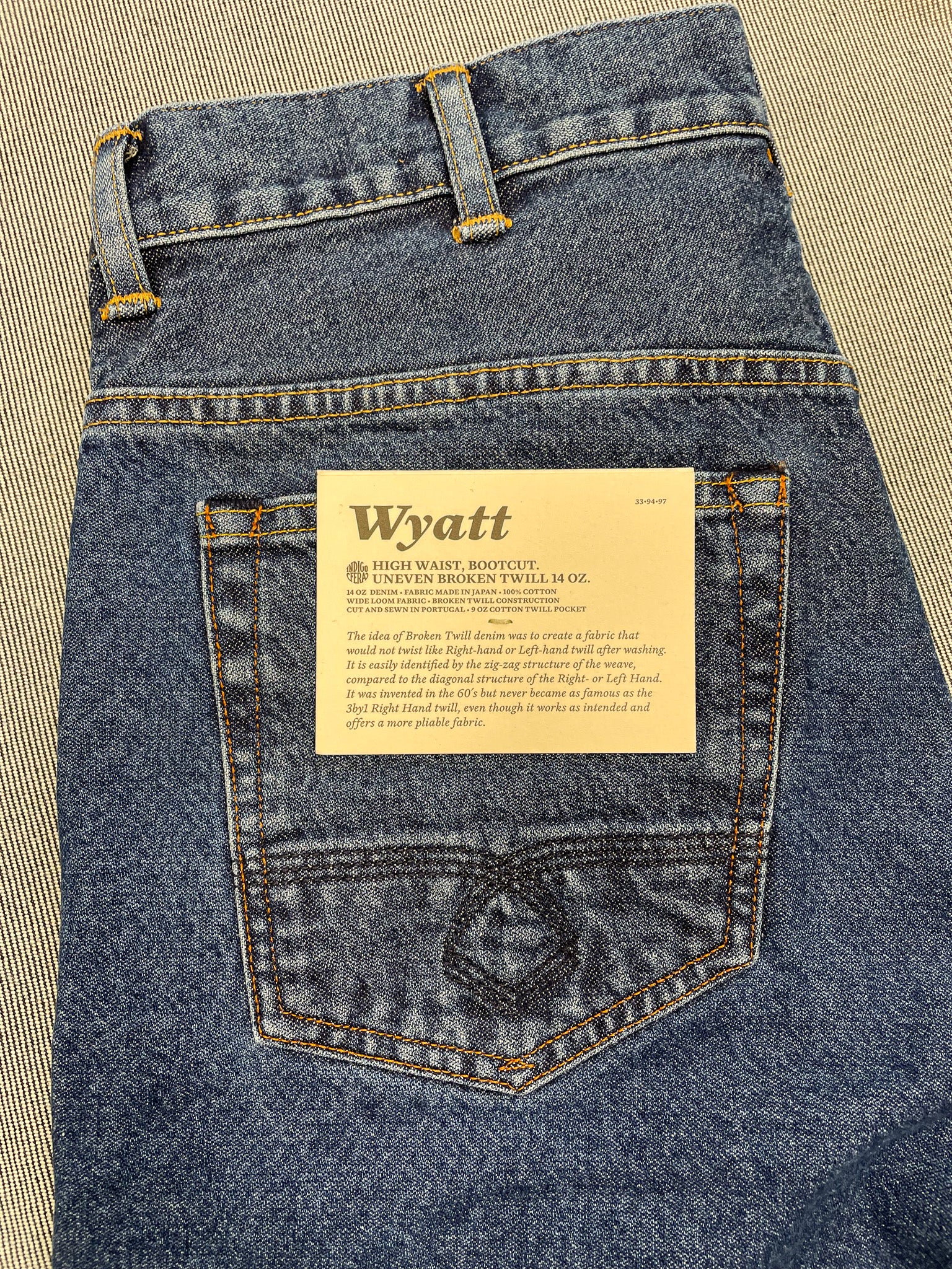 WYATT Uneven Broken Twill (Double Wash)