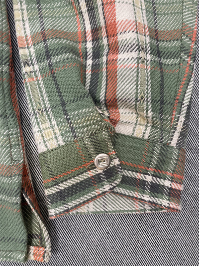 WEBSTER Shirt Jacquard Flannel – Green / Beige Check