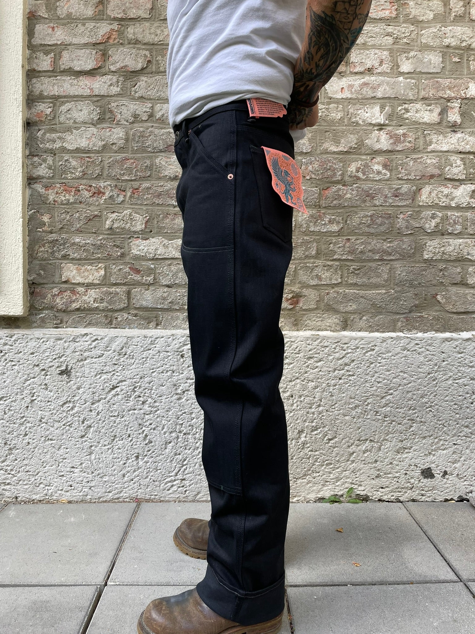 WENDELL Gunpowder / Soot Black Pants 14 oz Unwashed