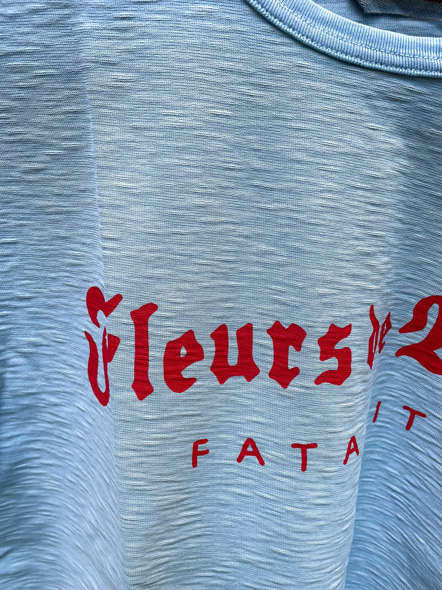 LE TRICOT FLEURS DE BAGNE "Fatalitas" Light Blue