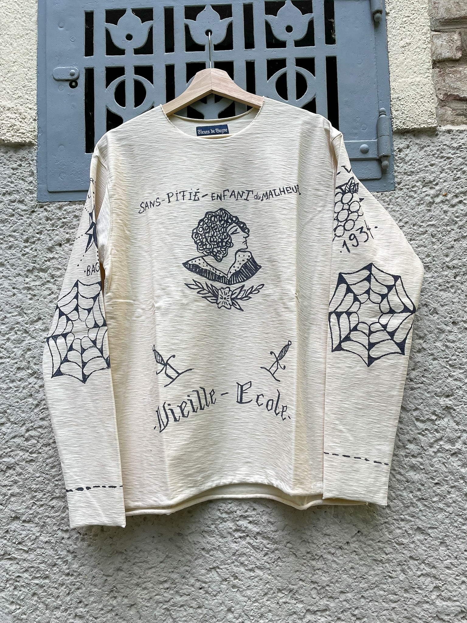 OLD SCHOOL MARINIERE "FULL PRINTED BOUSILLES" Natural
