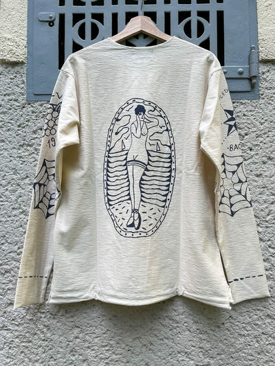 OLD SCHOOL MARINIERE "FULL PRINTED BOUSILLES" Natural