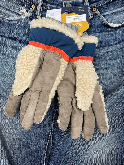 EM353 TEDDY GLOVE Beige/Blue