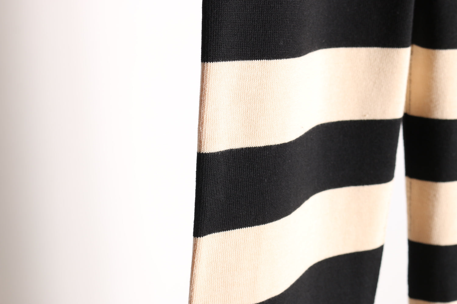 HEAVY BORDER PANTS BLK/CRM