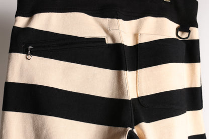 HEAVY BORDER PANTS BLK/CRM