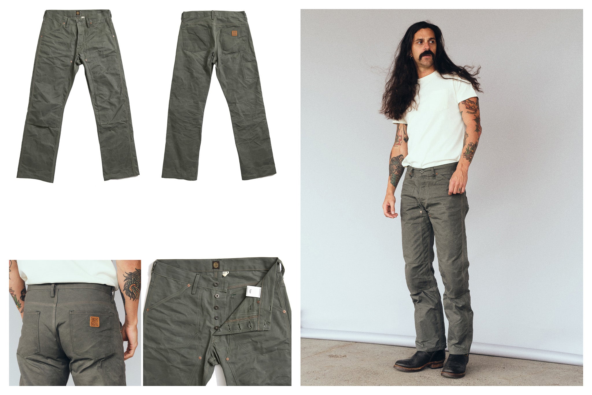 WENDELL STPF Coated Canvas Pant – Graygreen