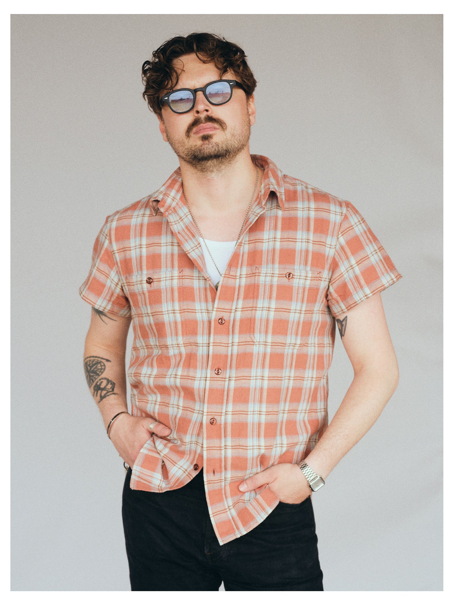 BRUCE FLANNEL CHECK Pink