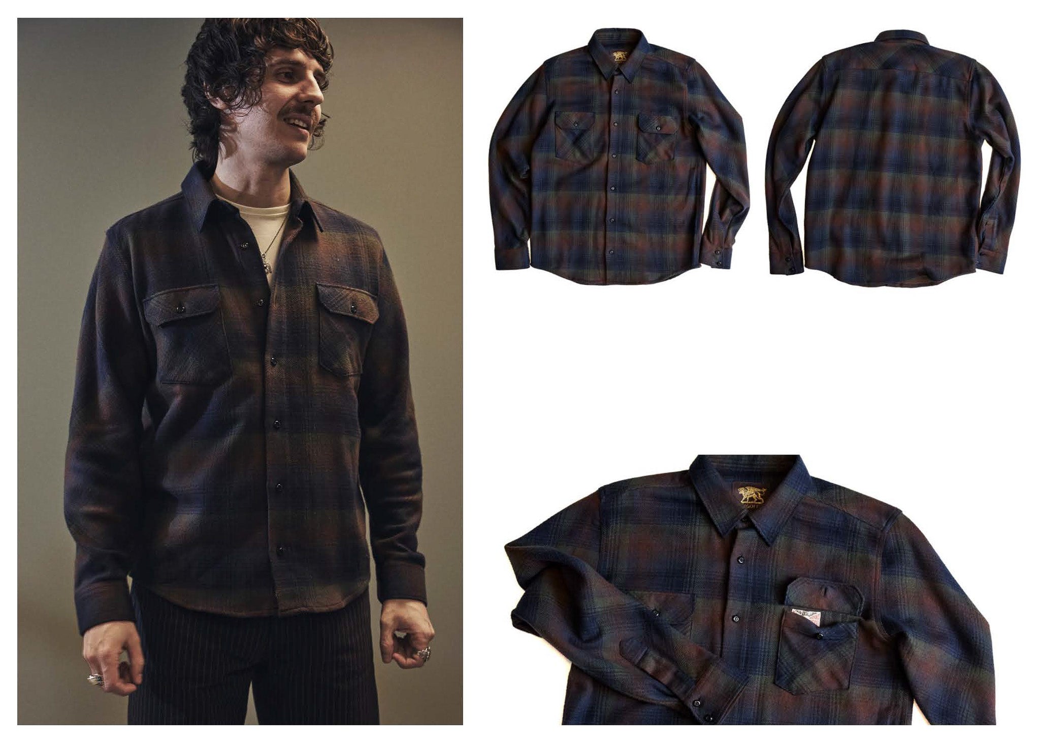 BRYSON SHIRT– Flannel Check (Dark Green / Wine / Black / Navy)