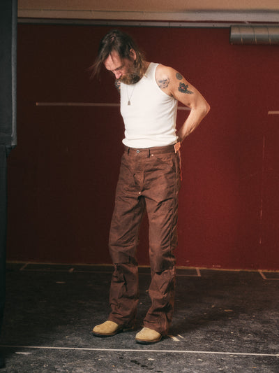 WENDELL STPF Coated Canvas Pant – Brown